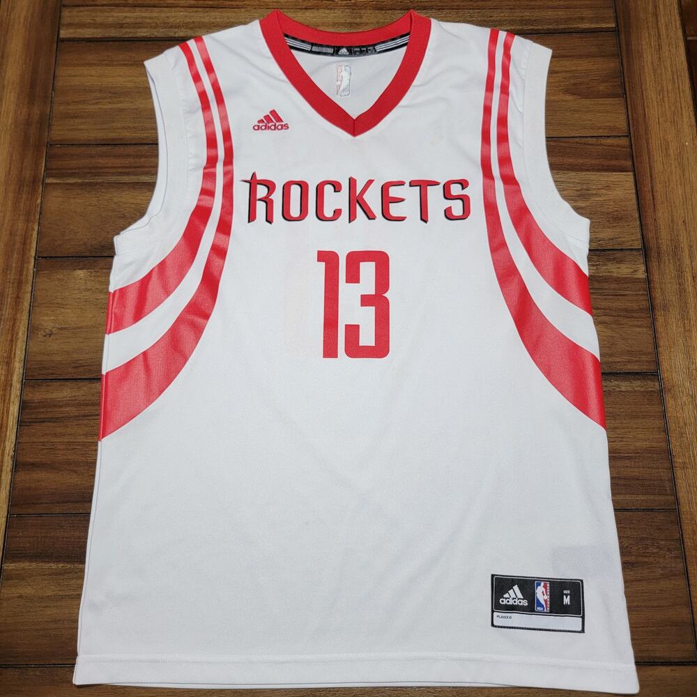 Adidas White & Red Jersey Tank Houston Rockets "13 Hardin" - Size Medium